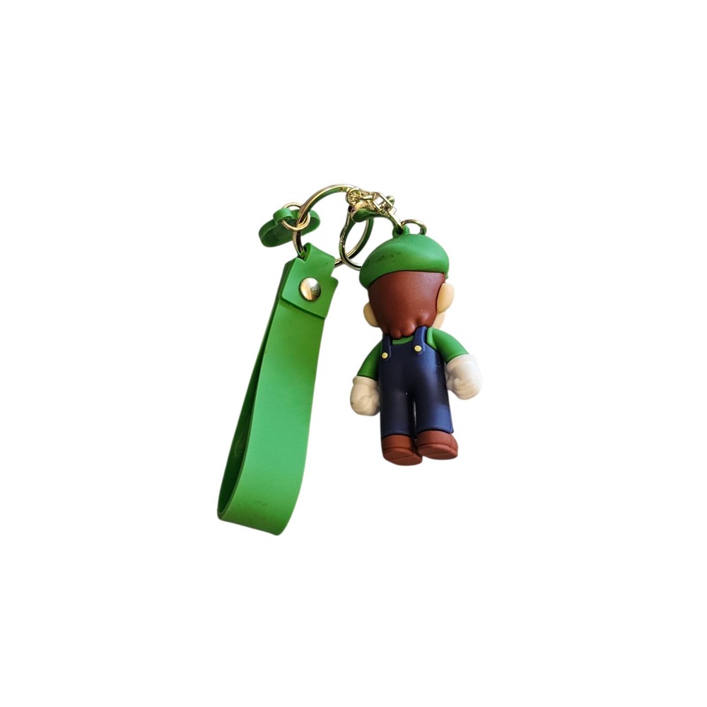Super Mario Luigi 3D Character Silicone Keychain