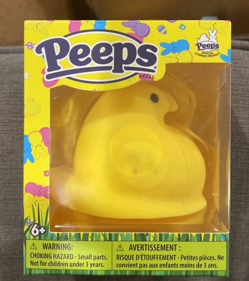Peeps Yellow Squeeze Ball Squeezable Stress Reliever Toy Stretchable Soft