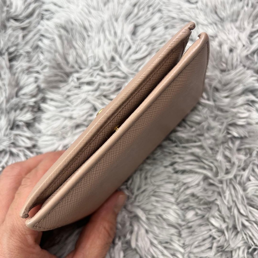 Authentic PRADA Saffiano Metal Compact Wallet excellent gift