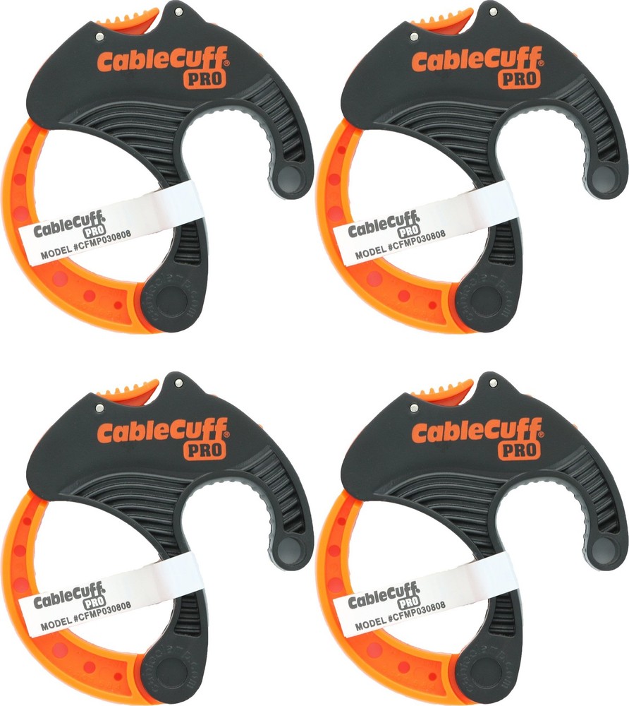 PRO (4 Pack: 4x Medium 2 Inch Diameter) Adjustable, Reusable, Cable Tie Repla...