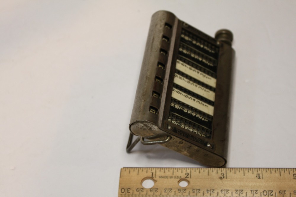 Antique Golden Gem Automatic Manual Handheld Adding Machine Calculator 1907