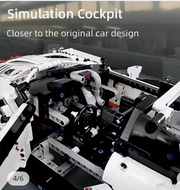 Create Your Dream Car: 1580pcs Porsche 911 RSR Technical Model Blocks!