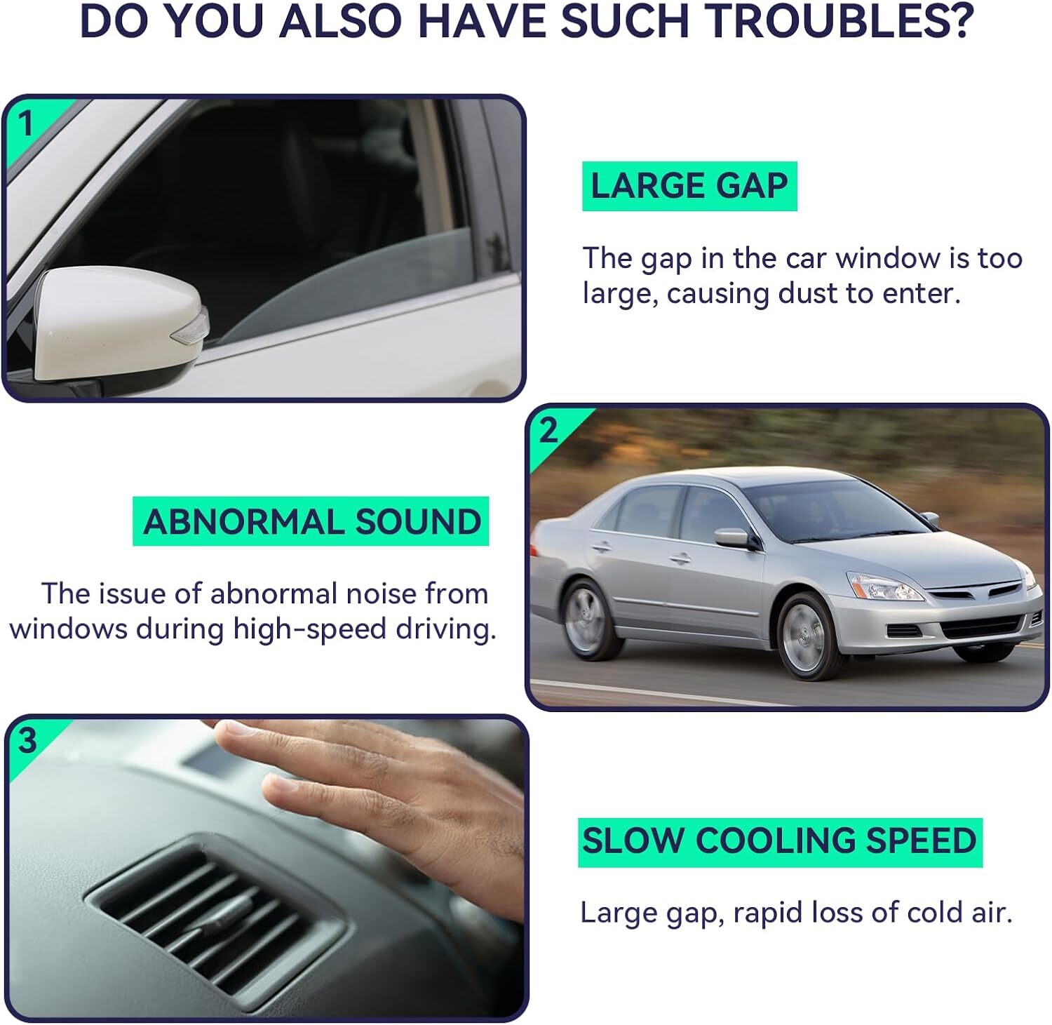 For 2013-2019 Nissan SENTRA Left Front Driver Side Door Rubber Weatherstrip Seal