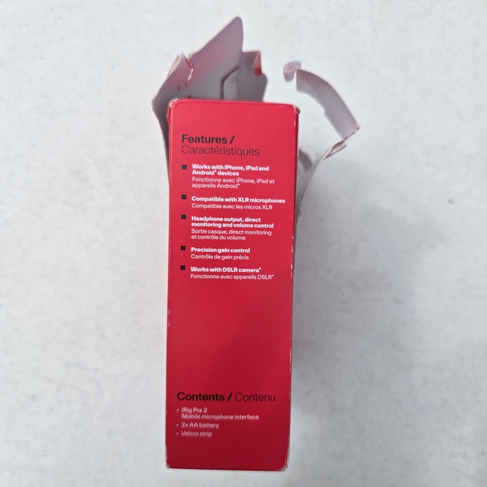 IK Multimedia iRig Pre 2 - XLR Microphone Interface for iOS Devices Damaged Box