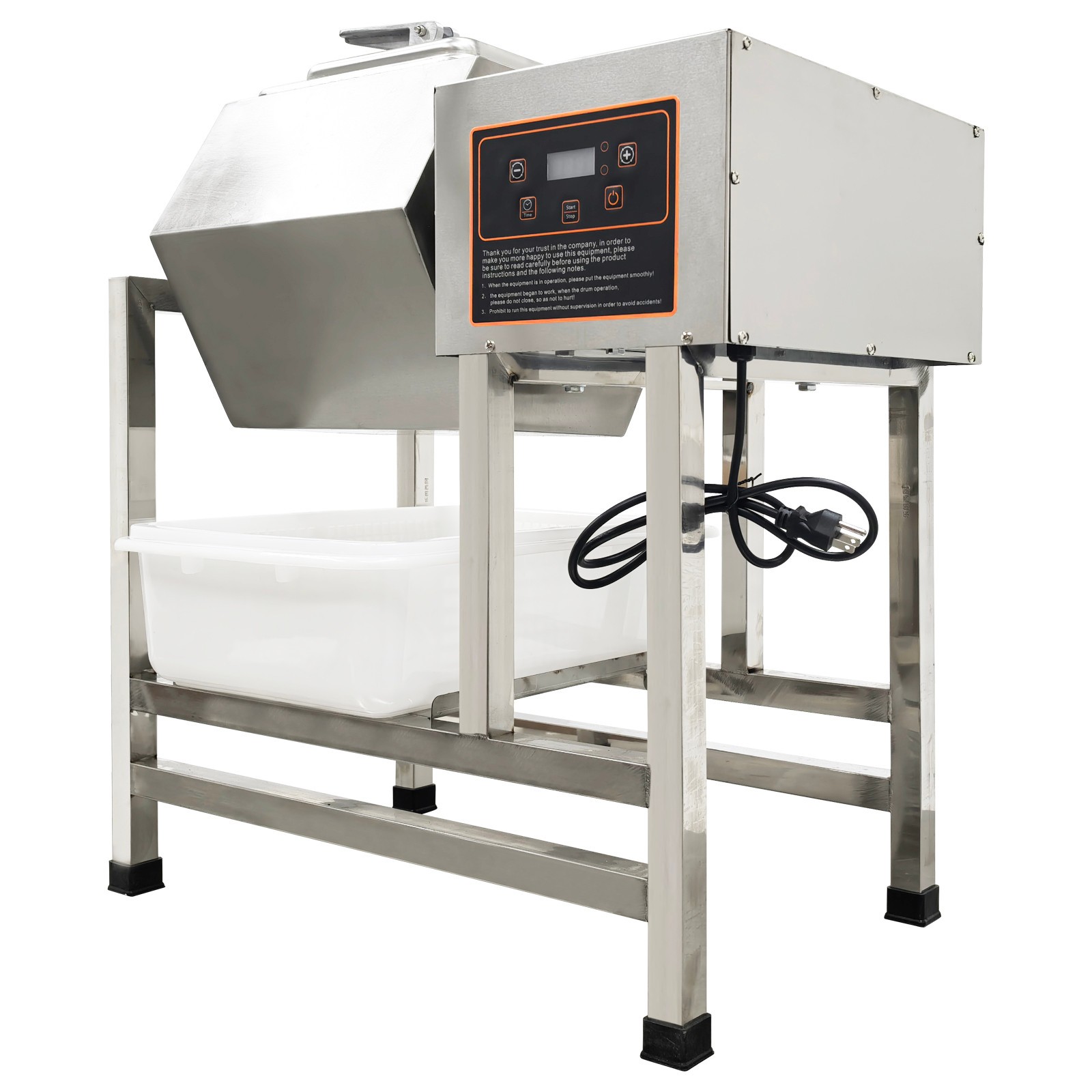 110V 38L Meat Vegetable Tumbler Marinator, Stainless Tumbling Marinator Machine