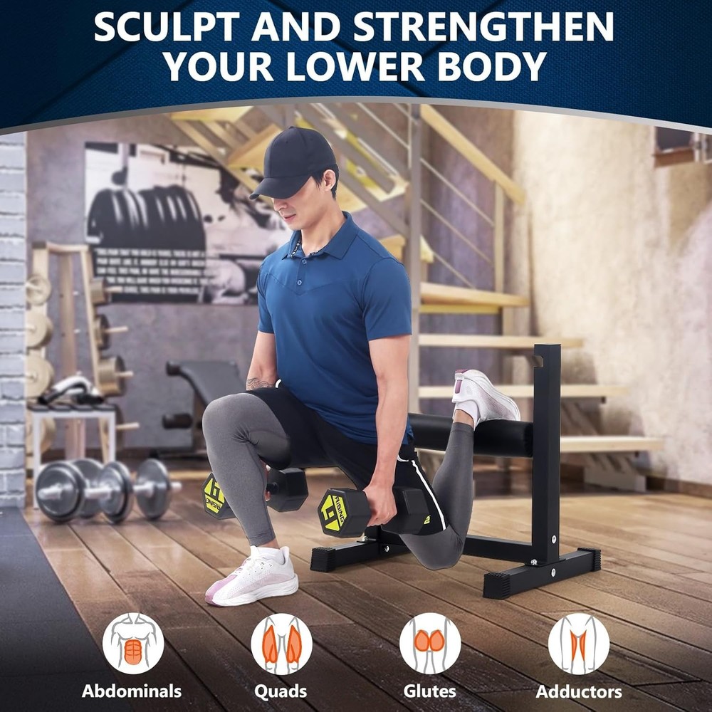 Adjustable Split Squat Stand Roller 7-Level Height Settings for Bulgarian Squats