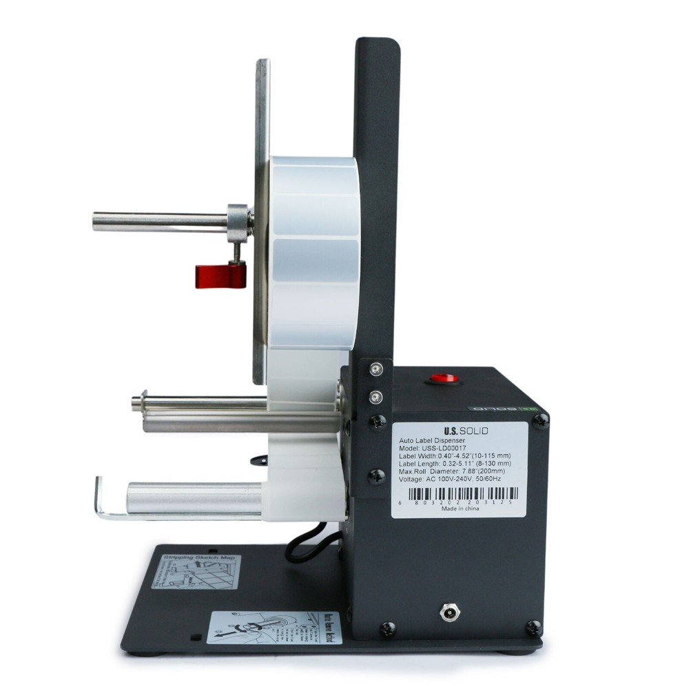 U.S. Solid Automatic Label Dispenser 10-115mm Width 8-130mm Length