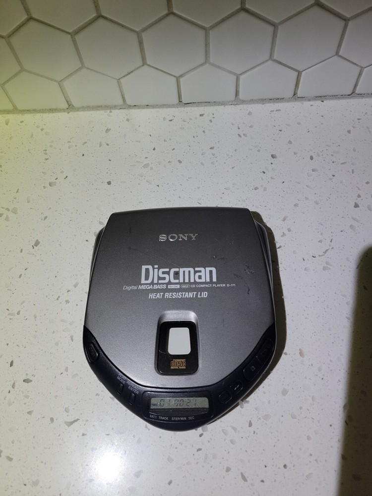 Sony D-171 Discman Car Portable CD Player Tested & Working(Read Description)