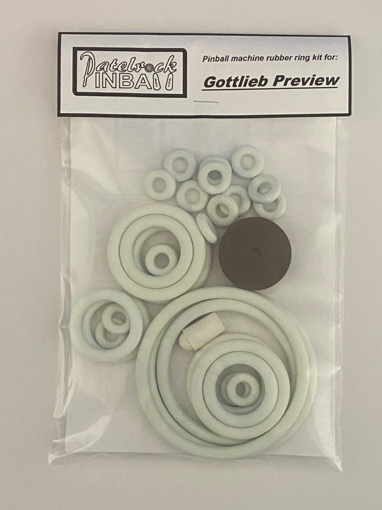 1962 Gottlieb Preview Pinball Machine Rubber Ring Kit