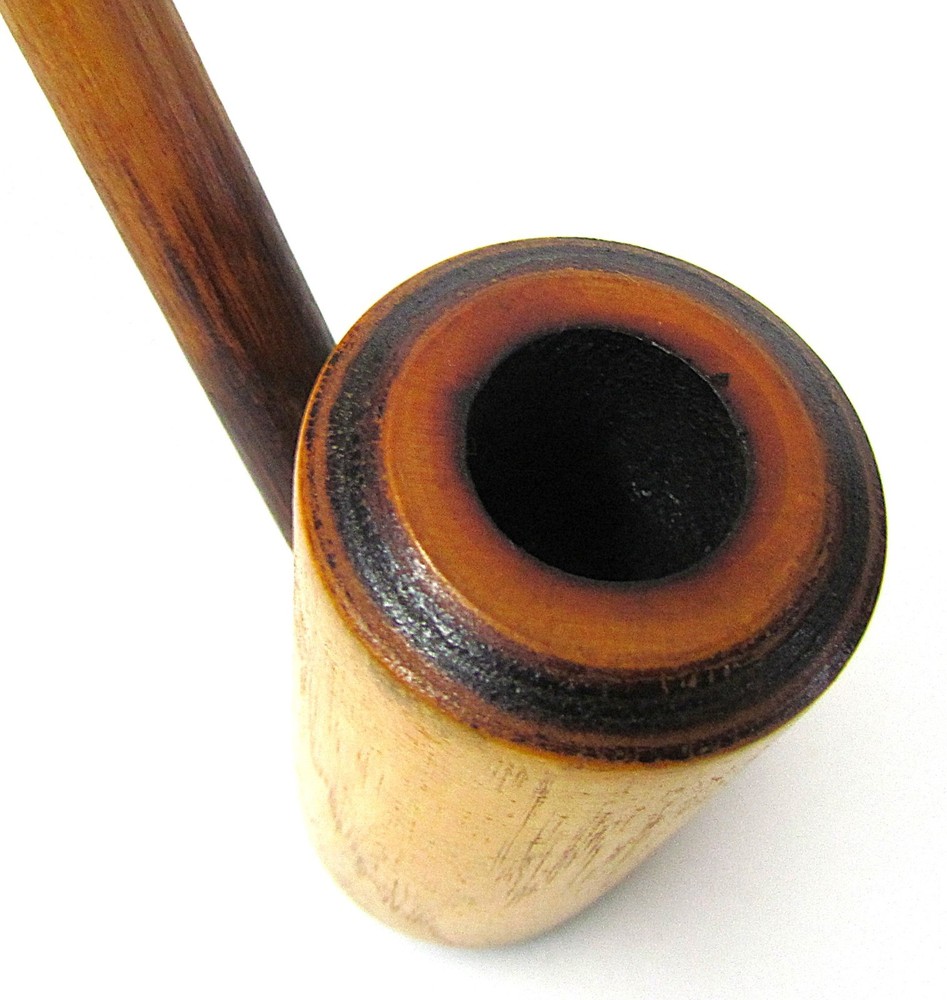 VINTAGE WOOD SMOKING PIPE 9" BAKELITE BIT