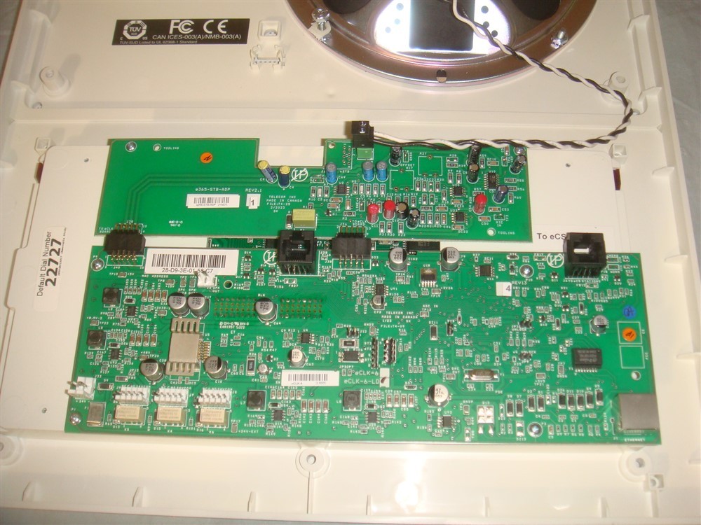 TELECOR ESERIES E2444-LD-MA DISPLAY CALENDAR CLOCK SPEAKER STROBE (l3)- READ!