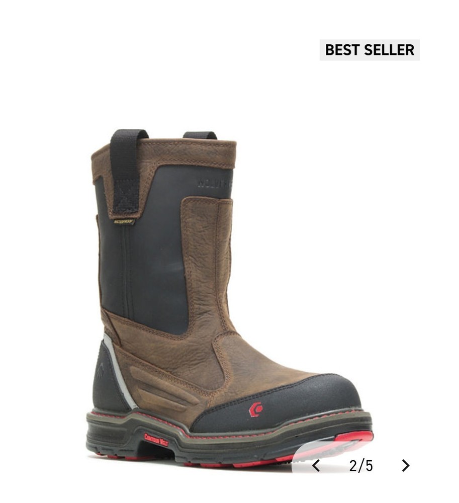 Wolverine Men Overman Waterproof CarbonMax 10" EH Work Boot Work Boots