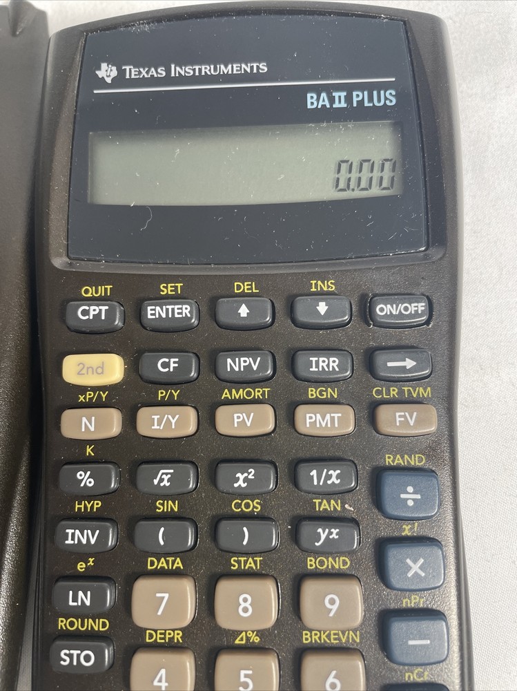 Calculator Texas Instruments BA II Plus Has Manual Works