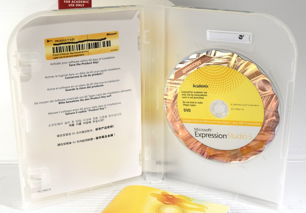 Microsoft Expression Studio 3 (Academic RETAIL Version) with Product Key