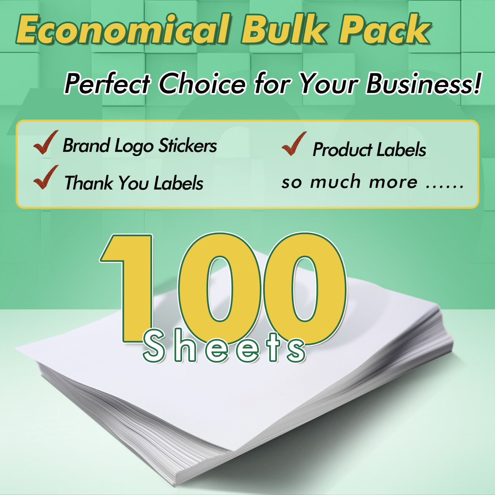 300 Sheets Koala Glossy Sticker Paper 8.5x11 for Inkjet & Laser Printers Label