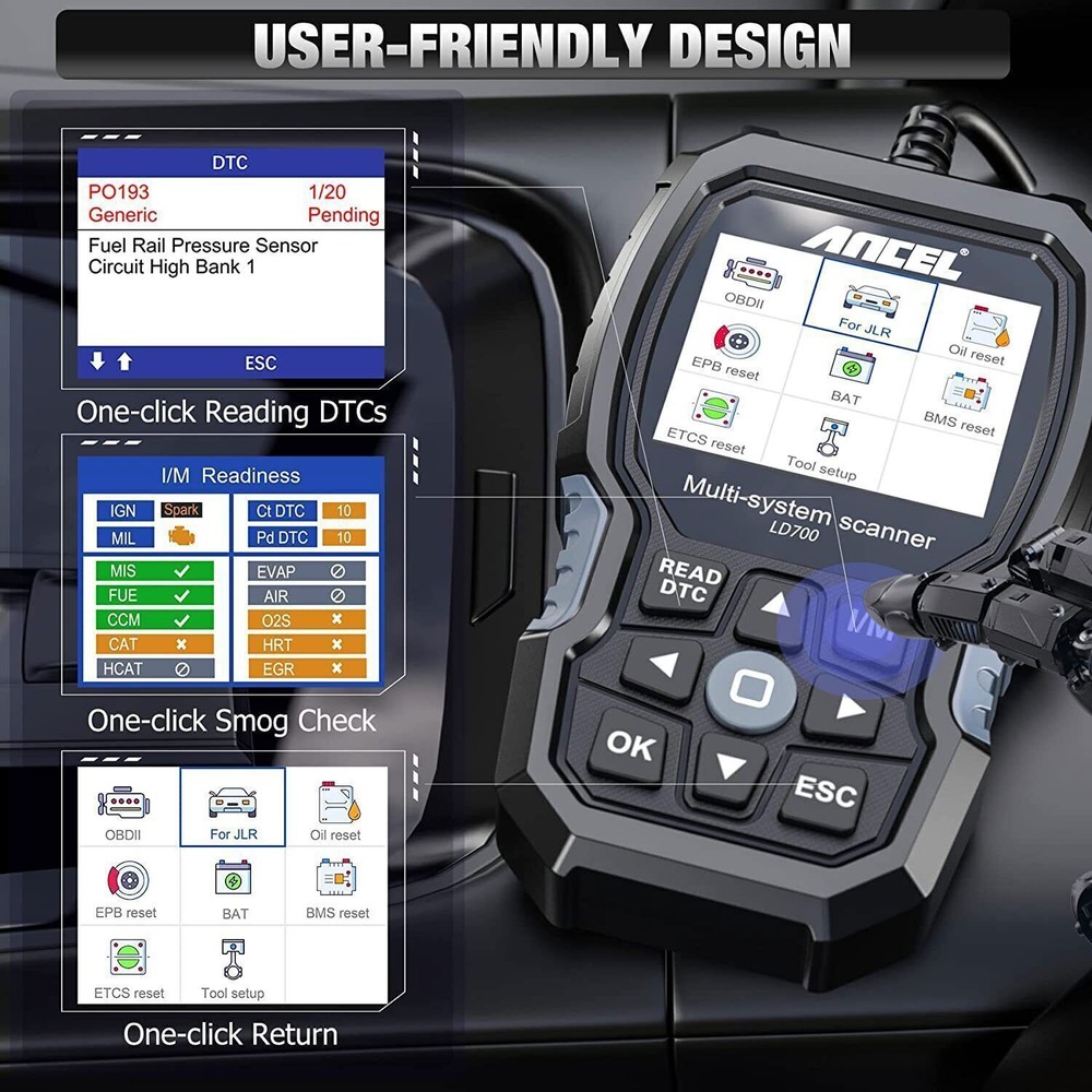 ANCEL LD700 OBD2 Scanner All System Diagnostic For Land Rover Jaguar Code Reader
