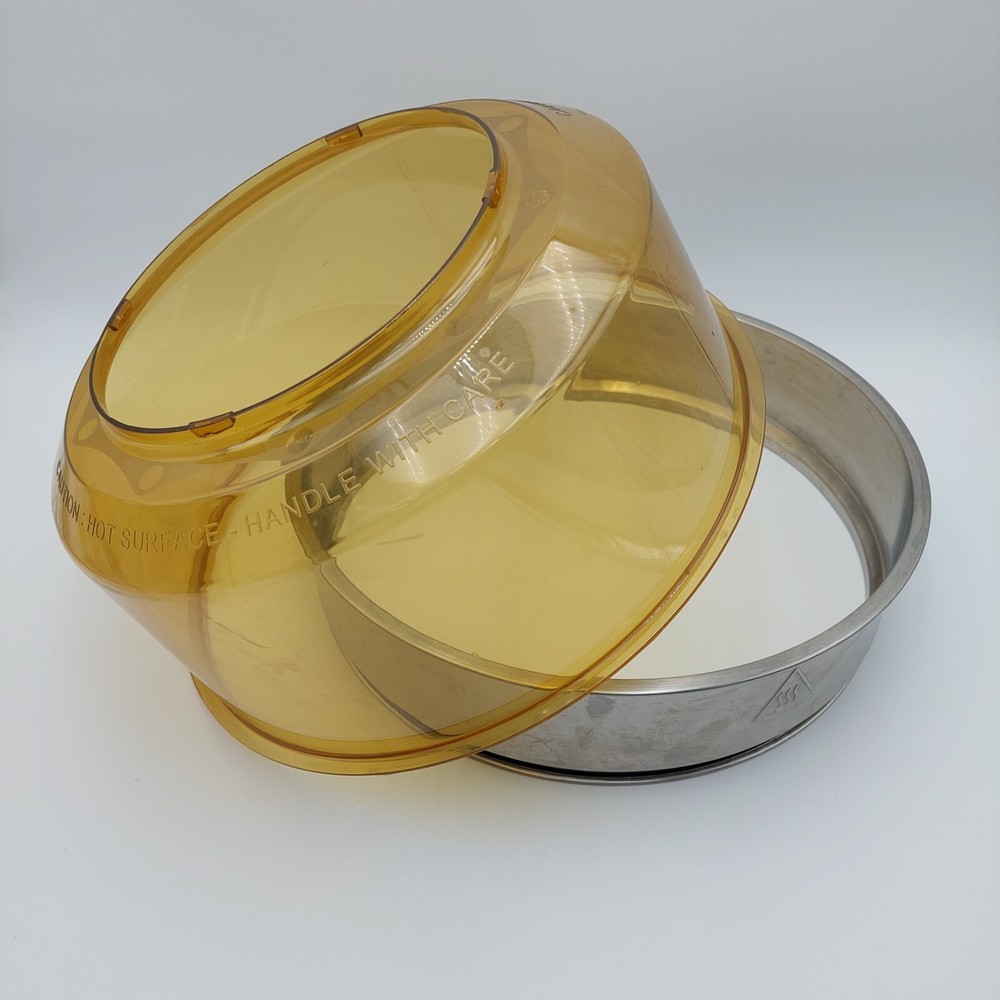 NuWave Pro Plus Amber Dome Lid with Metal 3" Extender Ring Replacement Part