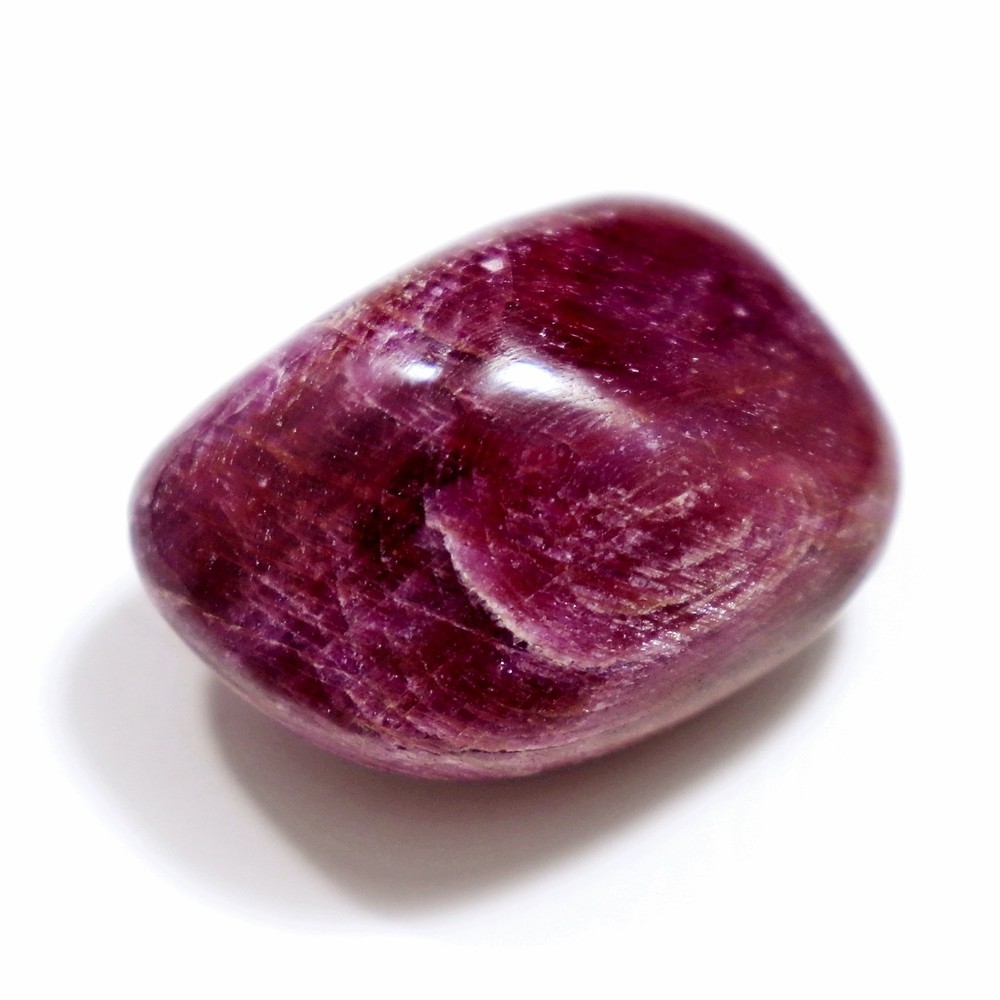 Tumbled Stone: Ruby, Red Corundum from India, Fluorescent (RUB51)