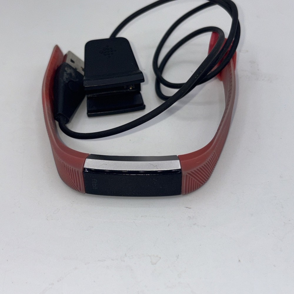 Fitbit Alta HR  Activity Tracker- Pink- With Power Cable Tested