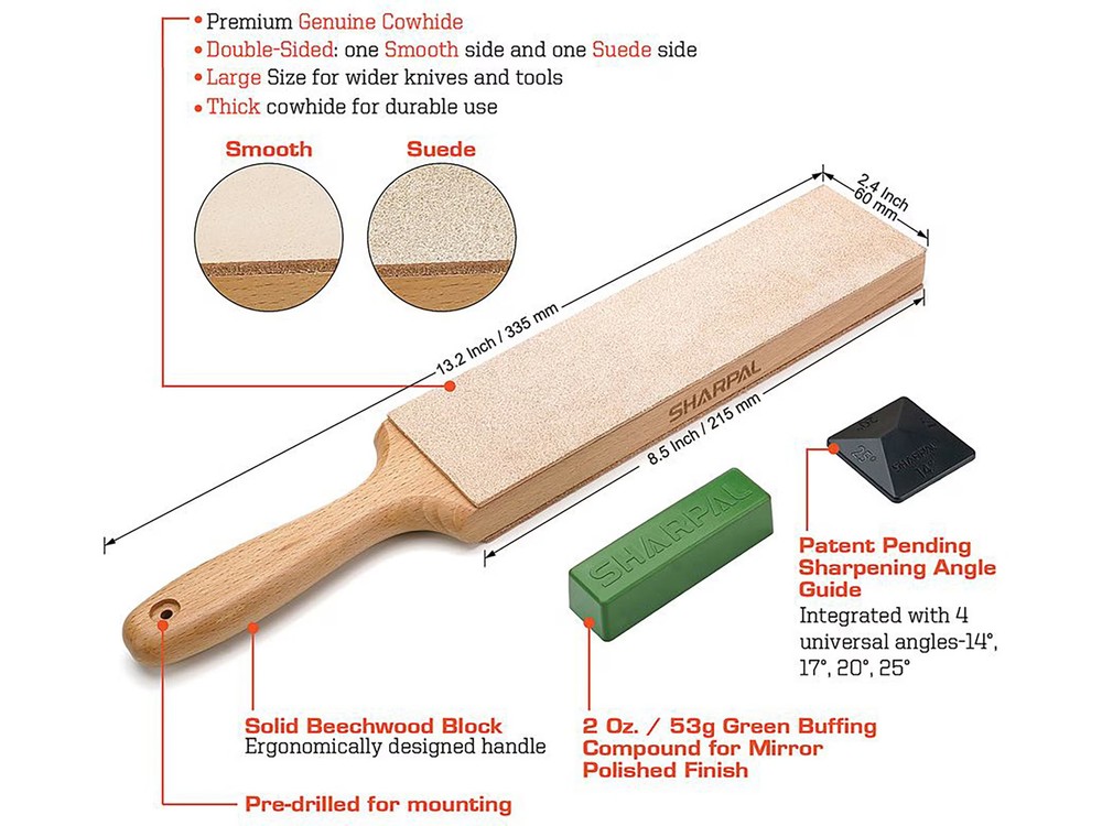 Sharpal Double-Sided Leather Strop 2.25"