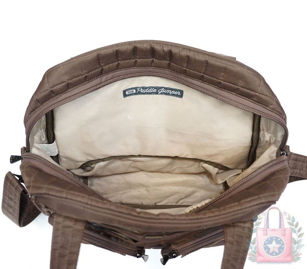 ❤️ Lug Puddle Jumper Original Walnut Brown Weekender + Pouch