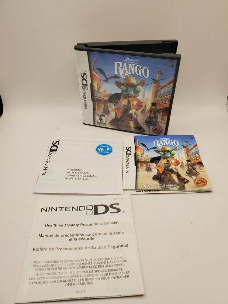 Rango (Nintendo DS, 2011) CASE ONLY Complete Insert And Manual.