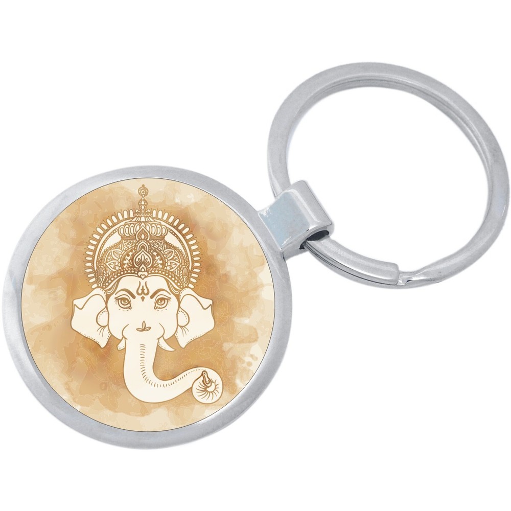 Religious Elephant Keychain - Includes 1.25 Inch Loop for Keys or Backpack