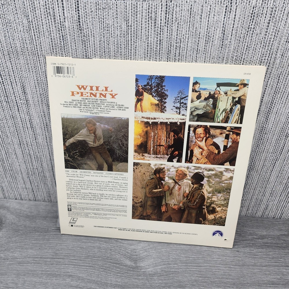 Will Penny Laserdisc LaserDisc Charlton Heston Joan Hackett