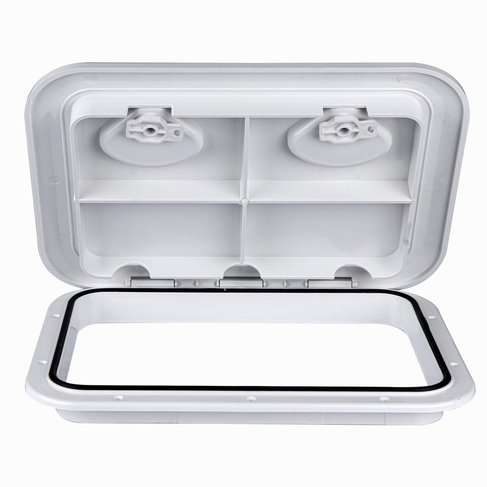Marine Deck Access Hatch 17.3“×12.4" White Rectangle Boat Hatch & Lid