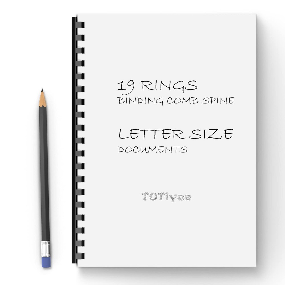 TOTiyea 200 Pack Plastic Binding Comb Spines,5/16 Inch Diameter,40 Sheet Capa...