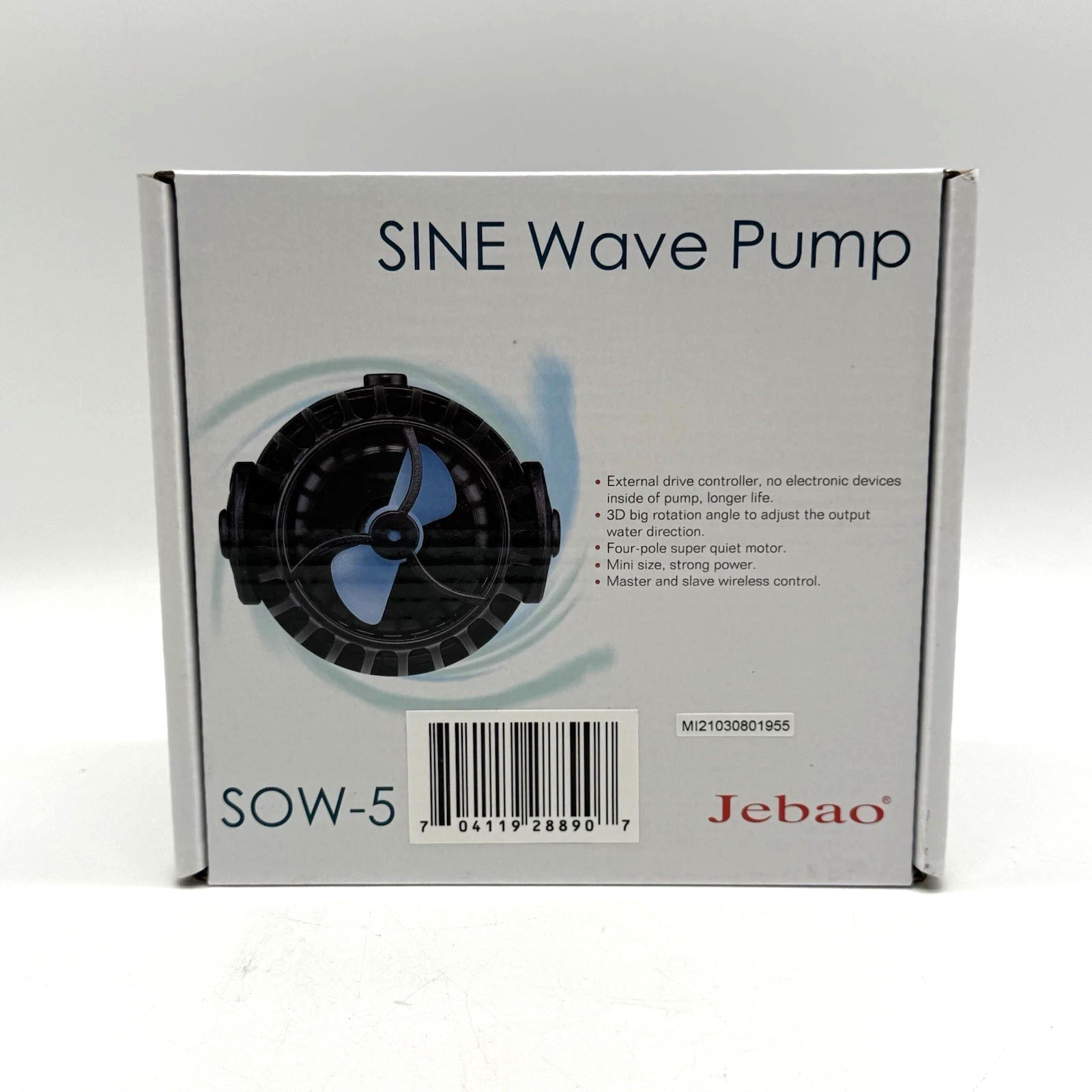 Jebao SOW-5 Sine Wave Aquarium Wave Pump Powerhead – New in Box