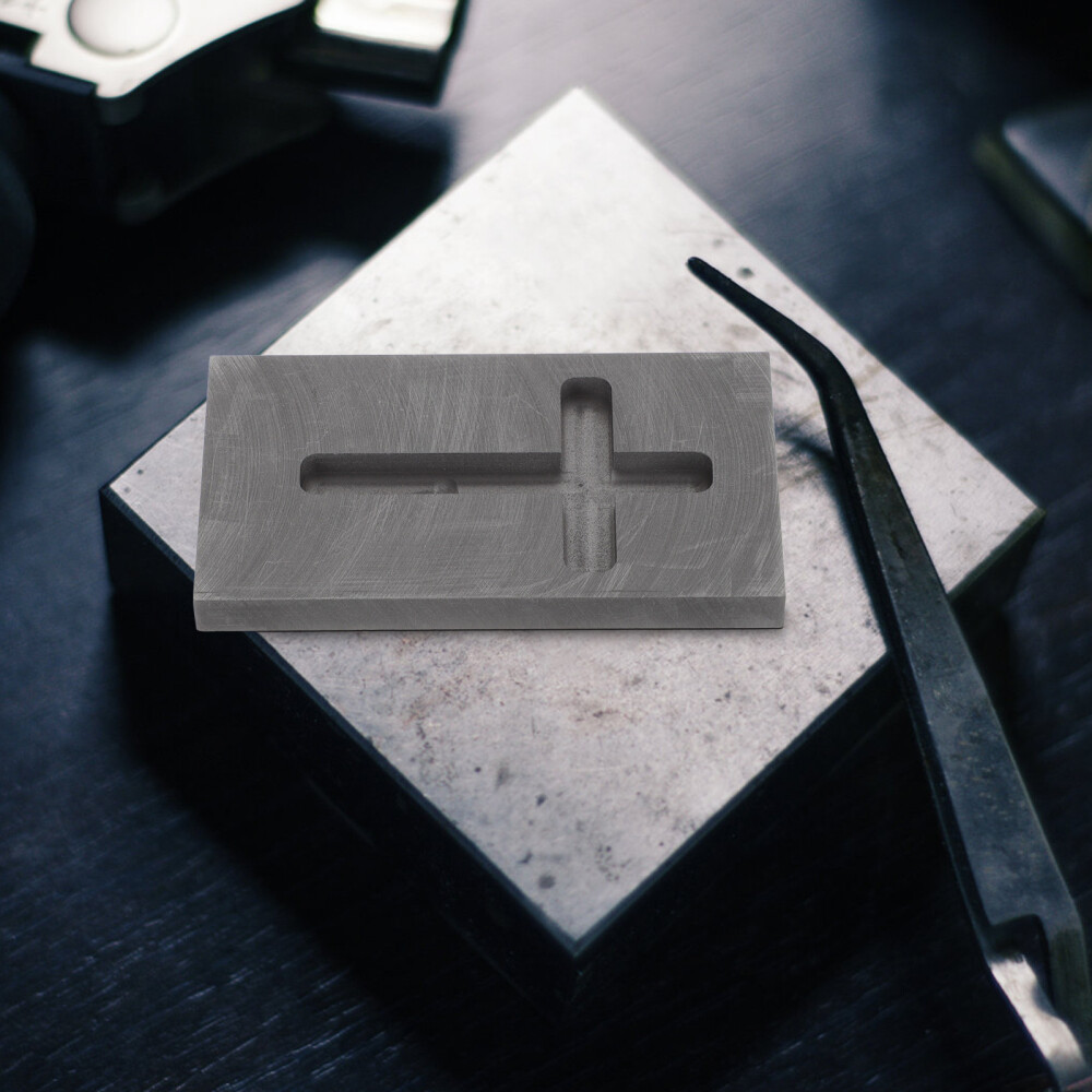 Cross Mold Melting Gold Casting Tool Shape Graphite Ingot Crucible