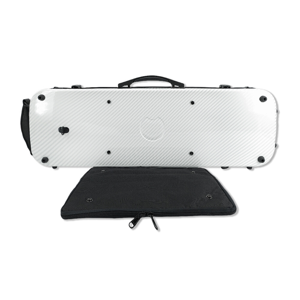 White 4/4 violin Case mixed Carbon fiber case Light Sheet bag Code lock new