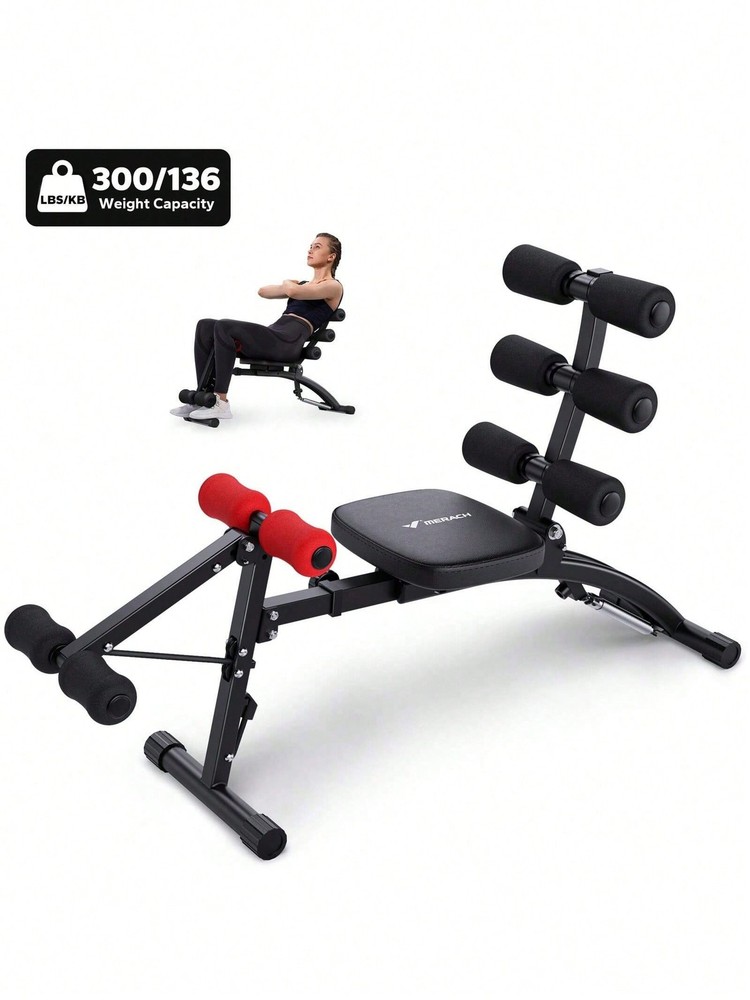 MERACH Ab Machine, Multi-Functional Adjustable Ab Trainer, Ab Workout Bench-FGQA