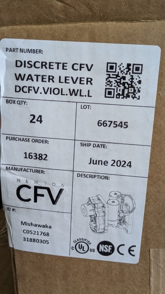 Discrete CFV Beverage Flow Control Newton C05217678, VIOLET FOR COKE, Sprite, Dr