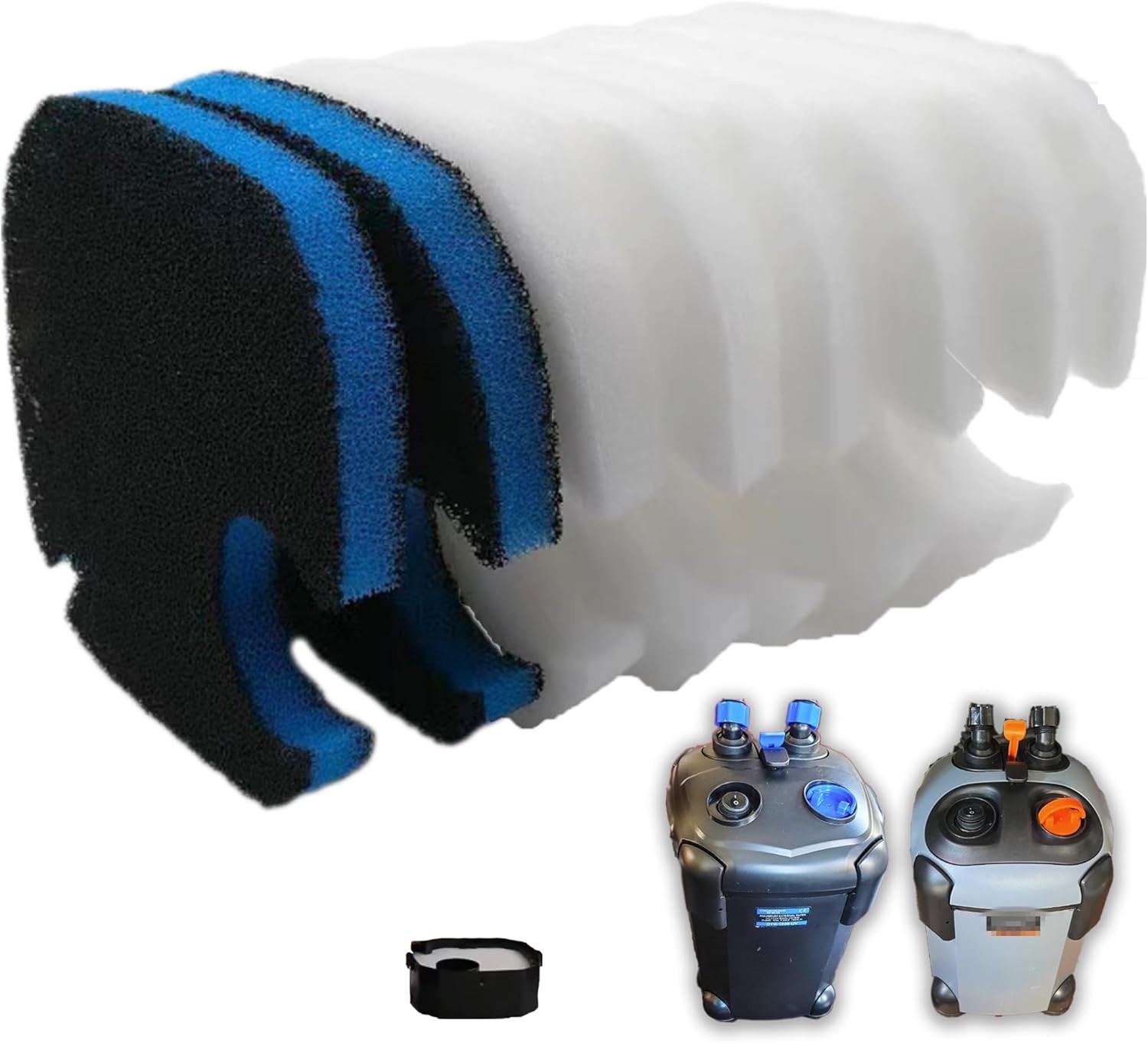 Replacement Canister Filter Regular (for 172/225/265 GPH), 2 Black + 6 White