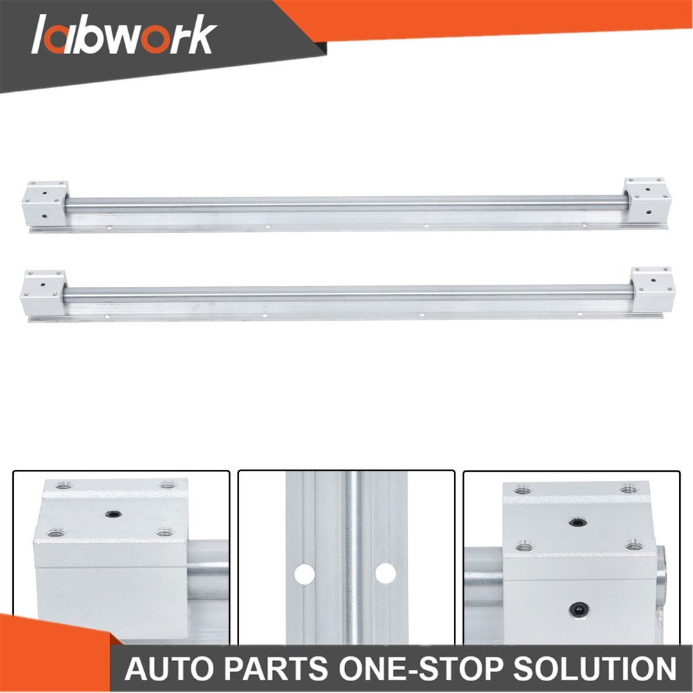 Labwork SBR20 800mm Linear Rail + 4 Square Carriage Blocks for CNC Mills