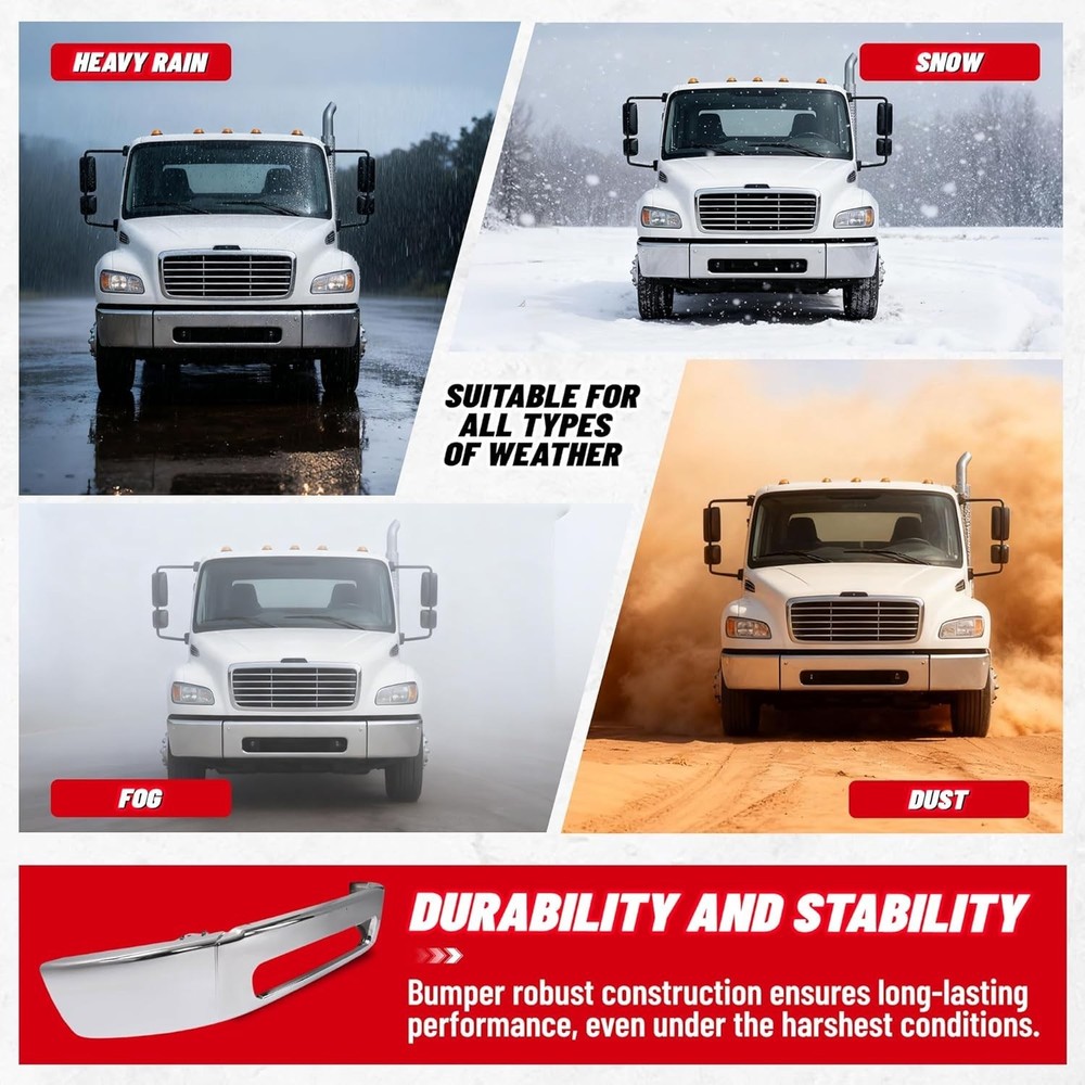 Front Bumper Assembly Compatible with 2003-2021 Freightliner M2 106 112 Models