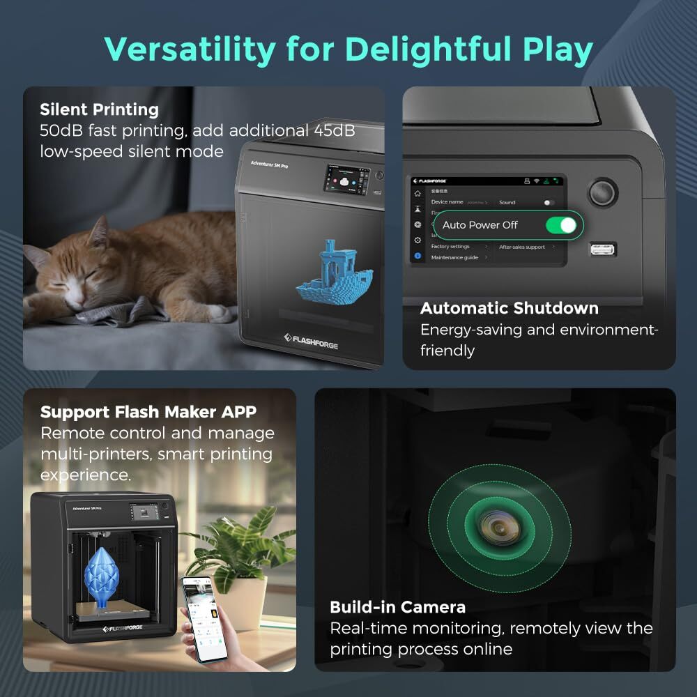 [Repaired] FLASHFORGE Adventurer 5M Pro 3D Printers Max 600mm/s Auto Leveling US