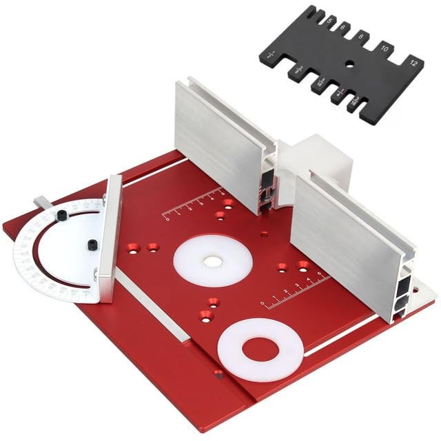 Router Table Insert Plate, Multifunctional Trimming Engraving Table, Aluminiu...