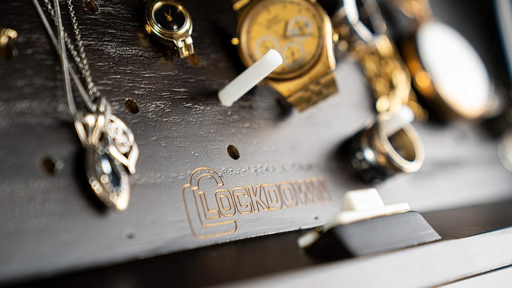 LOCKDOWN In Plain Sight Shelf with Discreet Design, Easy One Size, Walnut