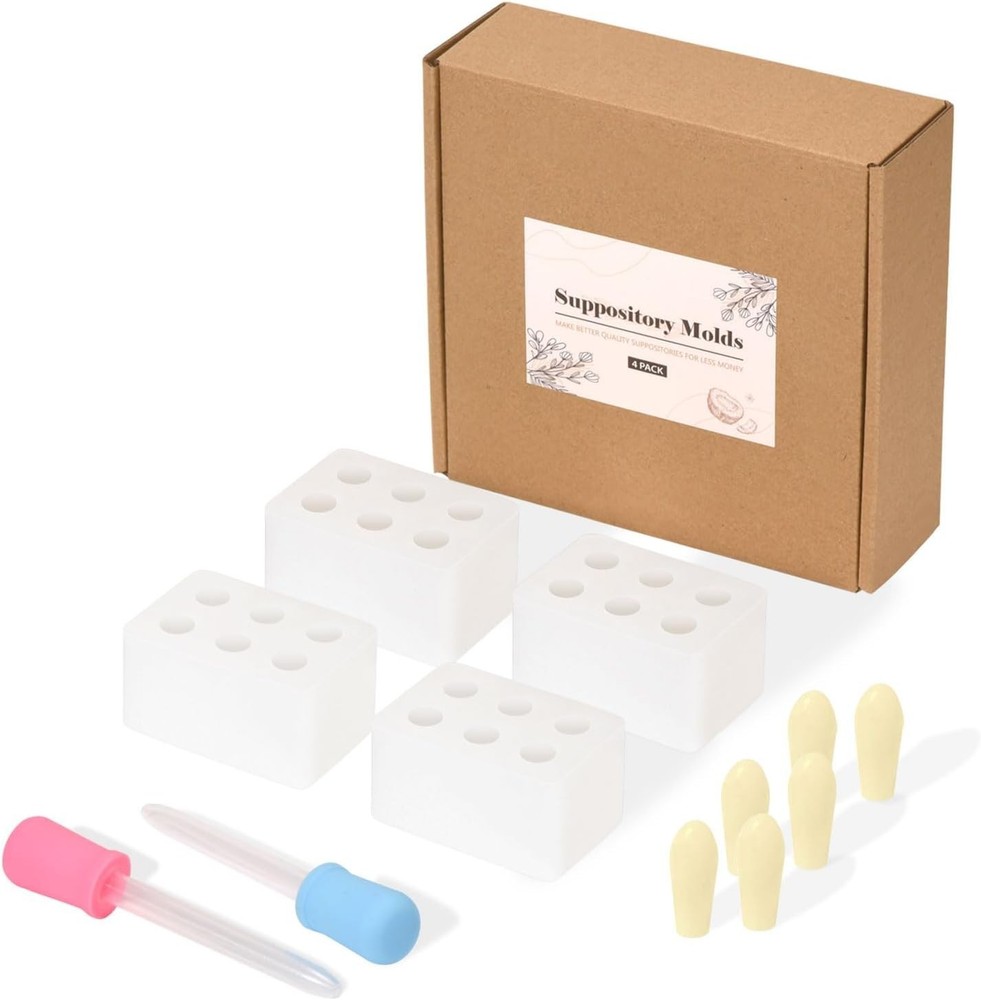 Reusable Suppository Molds Kit,2Ml, Silicone Suppository Molds | Kit Includes 4