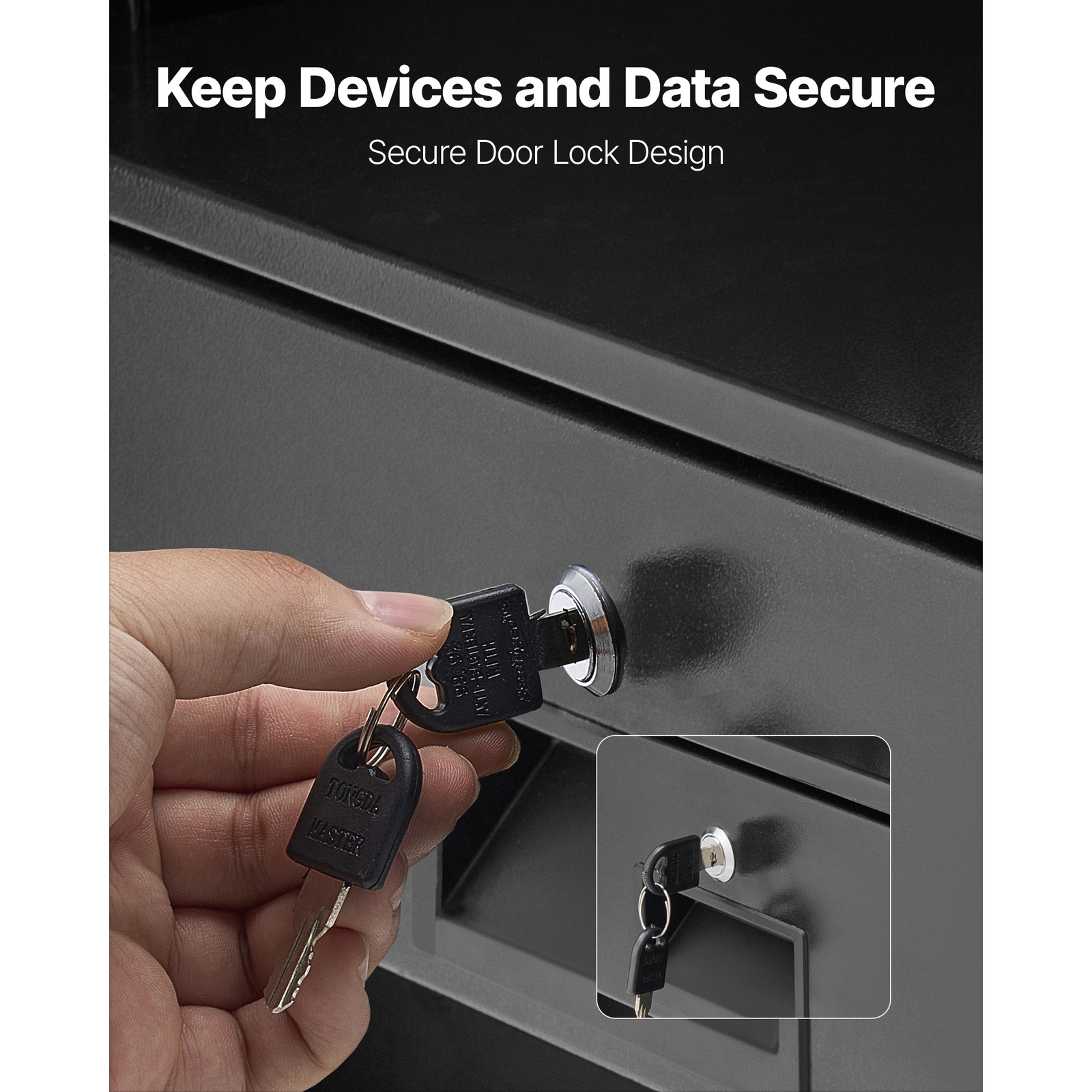 Uimoso 3U Rack Mount Drawer, 50 lbs Lockable Storage for 19-Inch Server Racks