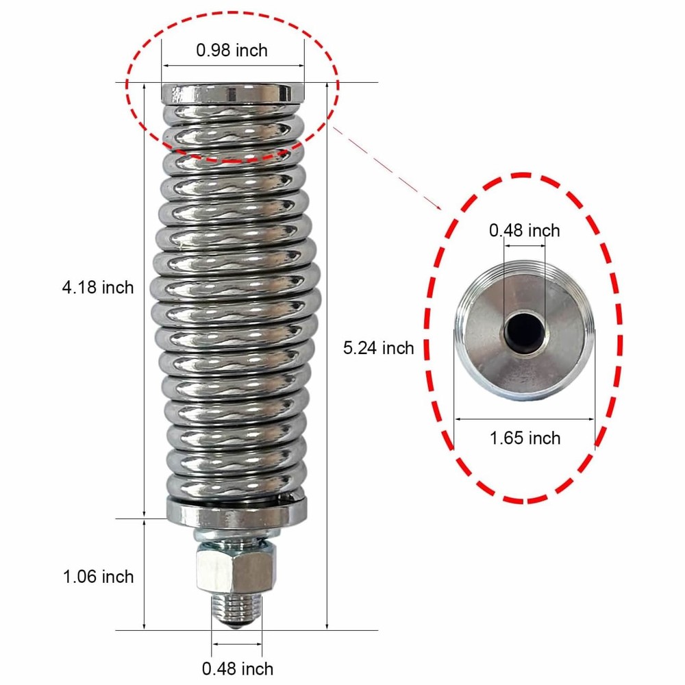 Heavy-Duty Barrel Spring Mounting Base [Chrome-Plated] [1/2" Mounting Hardware]