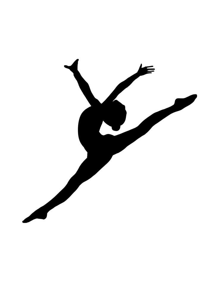 Dancer Silhouette in Dramatic Leap Wall Art Reusable Stencil - StencilAir