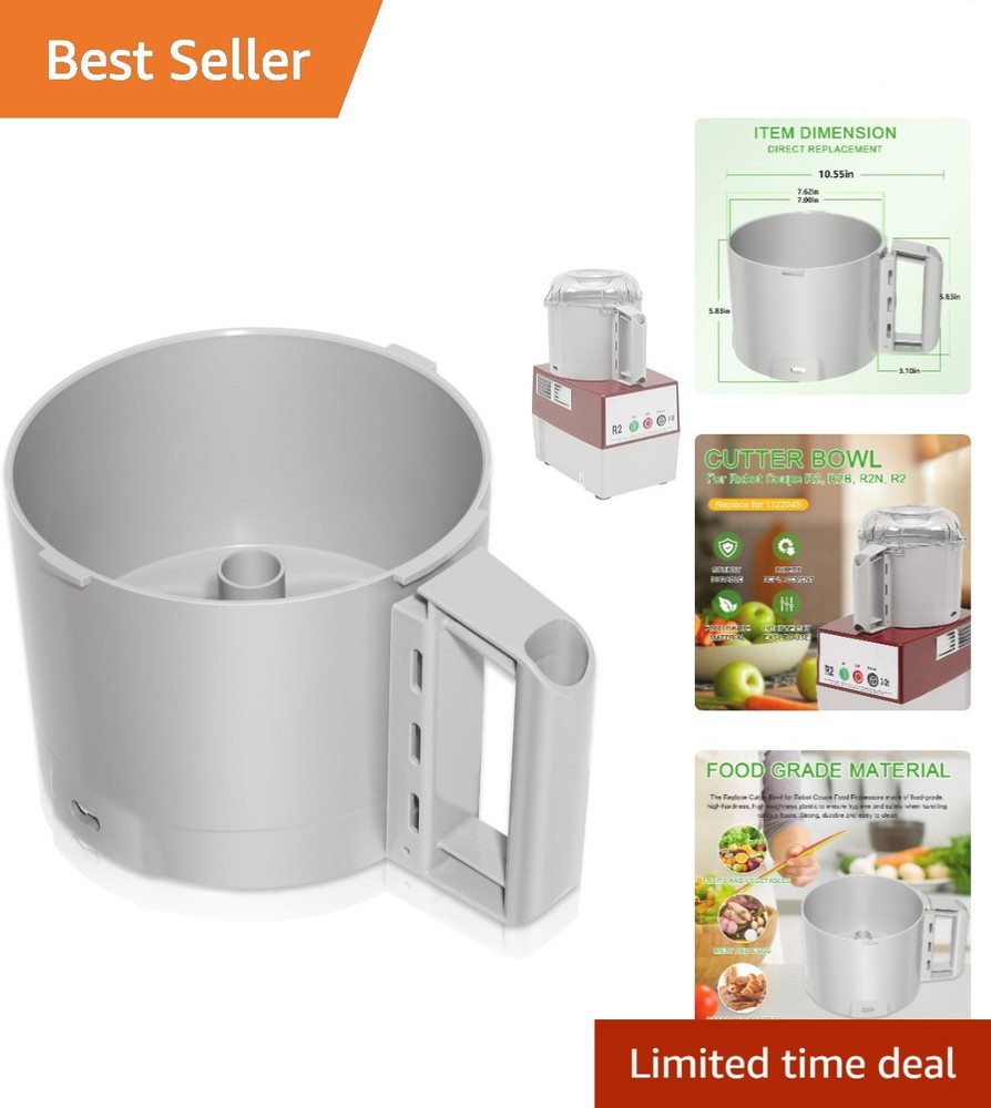 Efficient 3-Quart Replacement Bowl for Robot Coupe R2, R2B, R2 Dice Processors