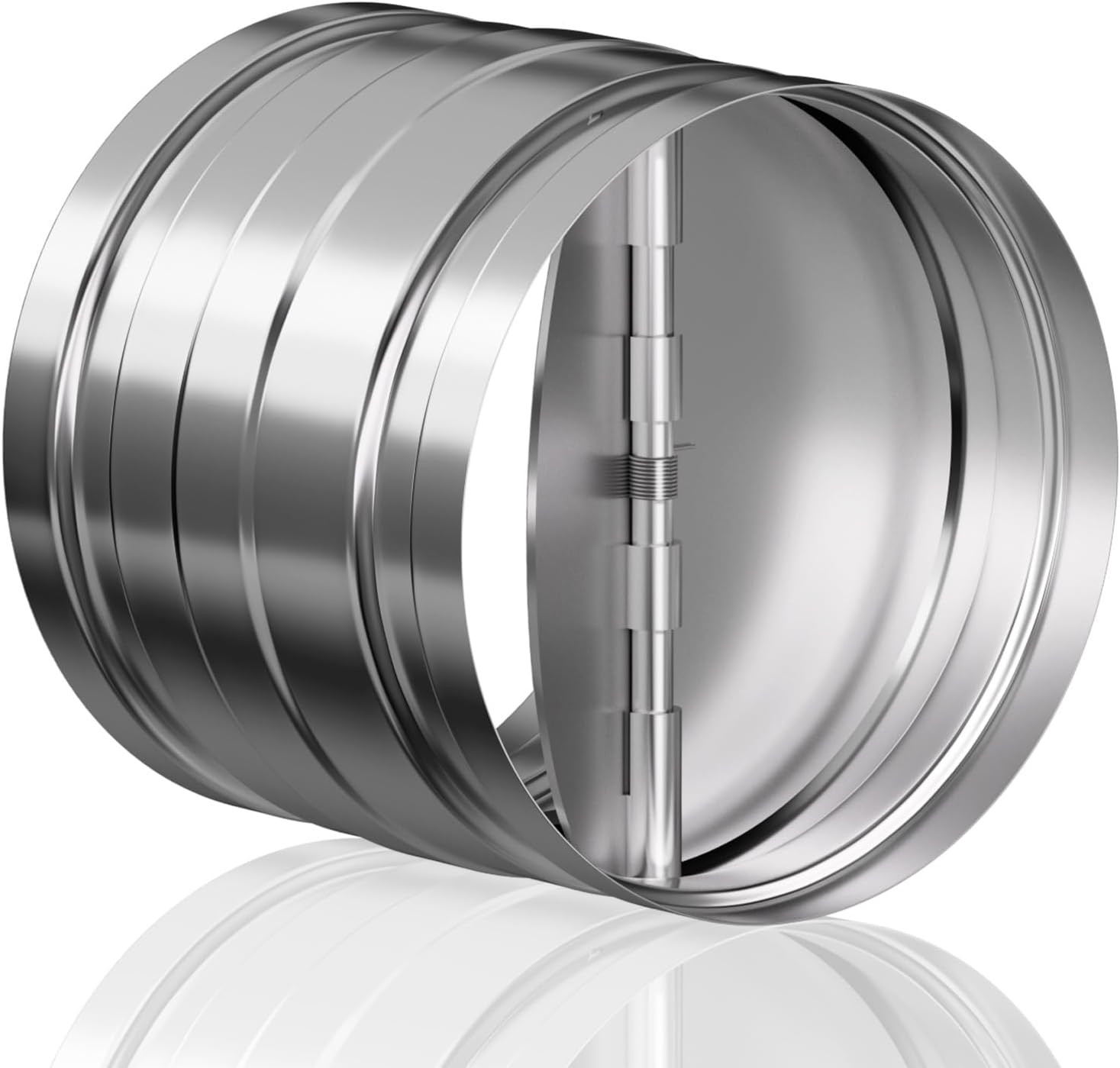 [Upgraded]4” Backdraft Damper One-Way Airflow Vent Duct Draft Blocker Galvanized