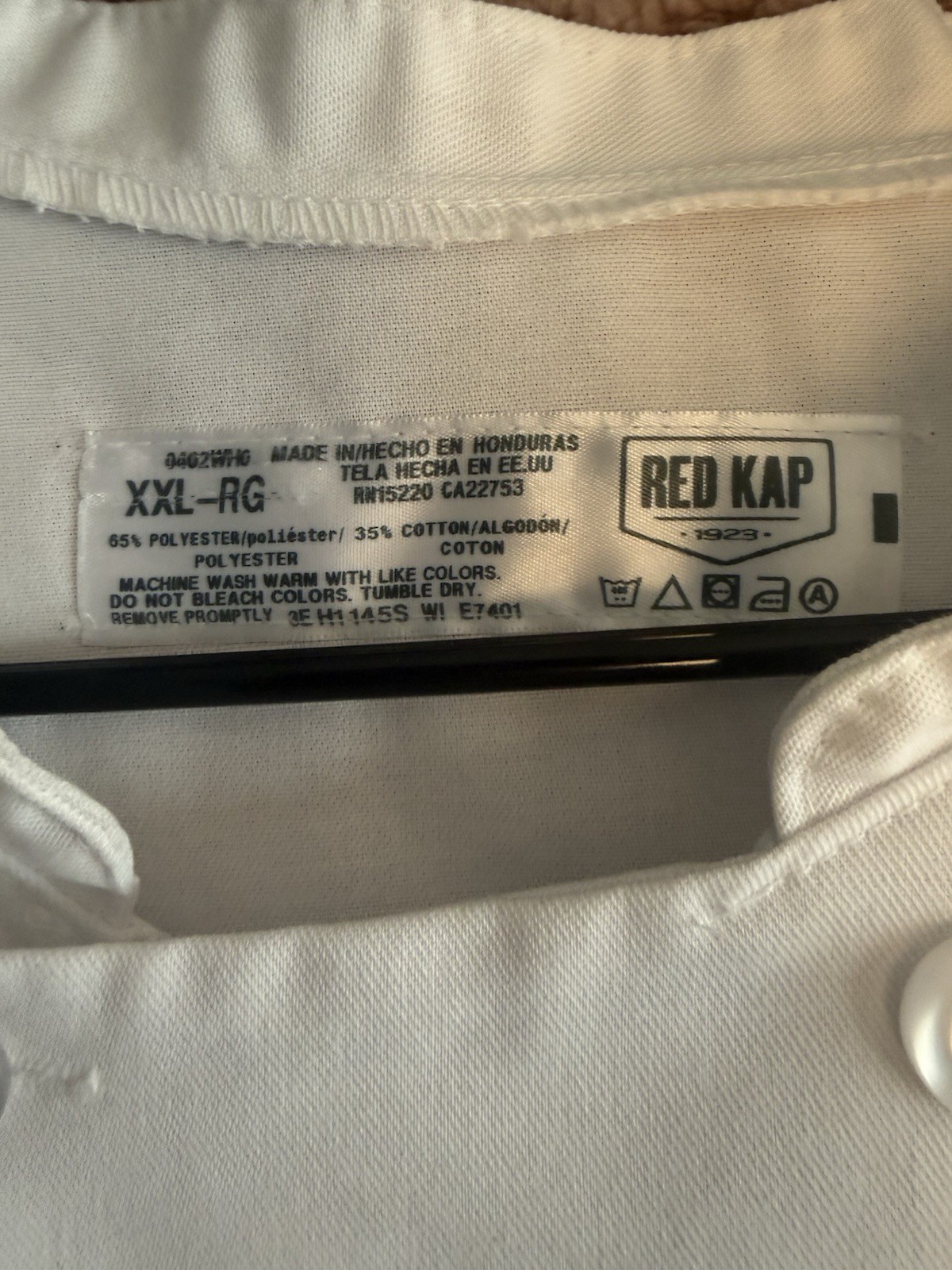 Red Kap Eight Pearl Button Chef Coat comfort & Longevity Mandarin collar Pre-LOV