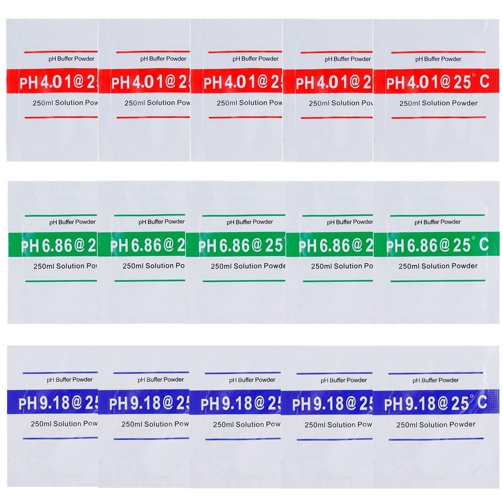 BOJACK 15 Pack of pH Meter Buffer Solution Powder for Precise and Easy PH...