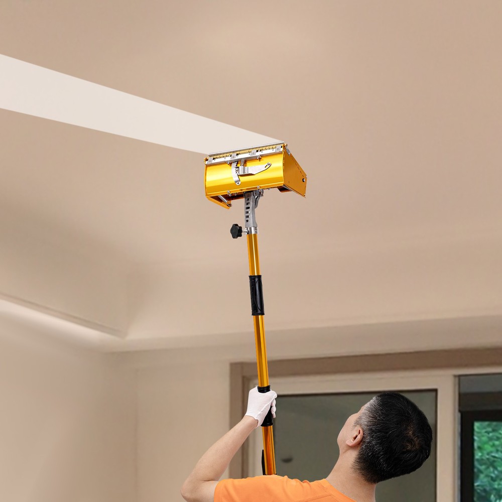 10" Drywall Taping Tools Flat Finishing Box Set w/ Extendable Handle